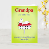 Carte fête des pères de grand-papa (Fleur jaune)