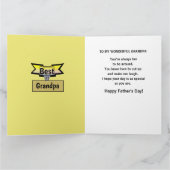Carte Fête des pères de grand-père afro-américain (Intérieur)