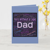 Carte Fête des pères de héros (Fleur jaune)