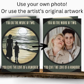 Carte Fête des pères de la gratitude d'une seule mère