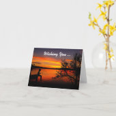 Carte Fête des pères de pêche (Fleur jaune)