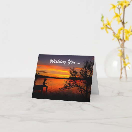 Carte Fête des pères de pêche (Fleur jaune)