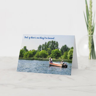 Carte Fête des pères de pêche amusante