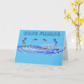 Carte Fête des pères de pêche terminée (Fleur jaune)