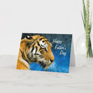 Carte Fête des pères de peinture Tiger Art