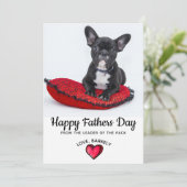 Carte Fête des pères De Photo Chien (Debout devant)