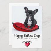 Carte Fête des pères De Photo Chien (Devant / Derrière)