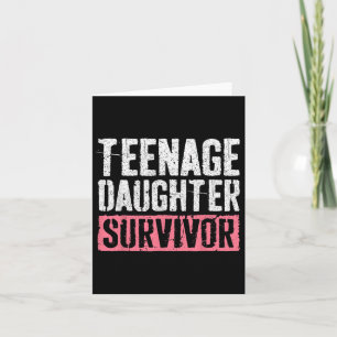 Carte Fête des pères de survivant de la fille adolescent
