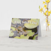 Carte Fête des pères de tourte de grenouille (Fleur jaune)