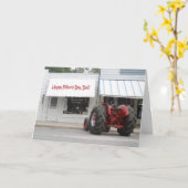 Carte Fête des pères de tracteur — Personnalisable (Fleur jaune)