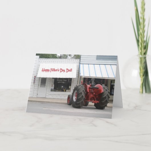 Carte Fête des pères de tracteur — Personnalisable (Devant)