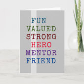 Carte FÊTE DES PÈRES de typographie de la définition du (Devant)