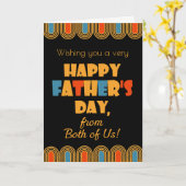 Carte Fête des pères de Us Deco Style sur Noir (Fleur jaune)