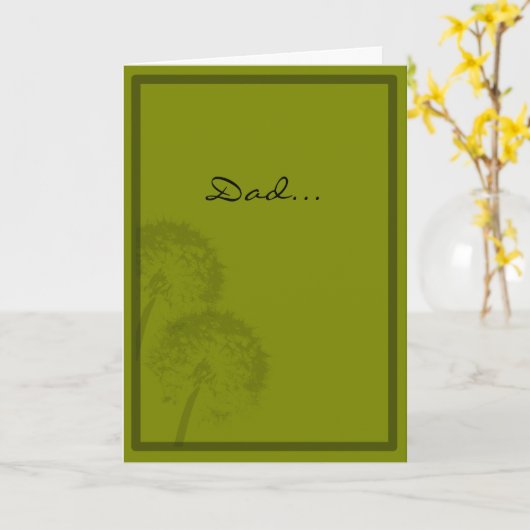 Carte Fête des pères dédiée (Fleur jaune)