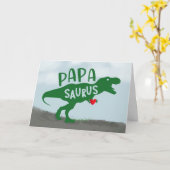 Carte Fête des pères Dinosaur Papa-Saurus (Fleur jaune)