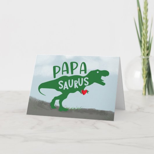Carte Fête des pères Dinosaur Papa-Saurus (Devant)