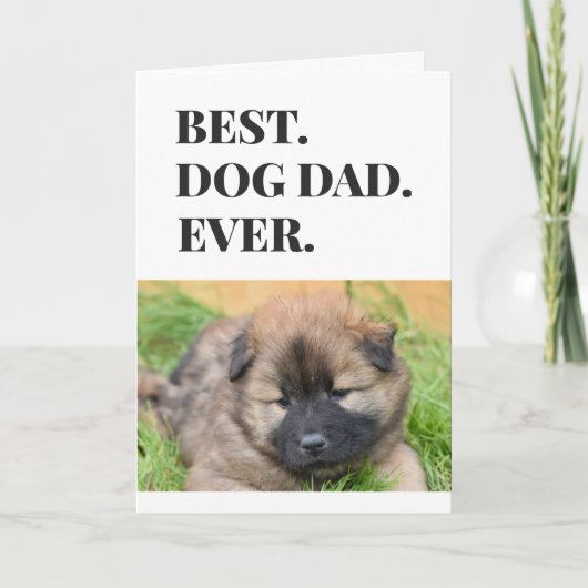 Carte Fête des Pères Dog Dad Meilleur Photo de Compagnon (Devant)