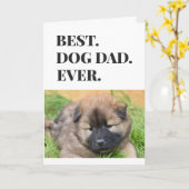 Carte Fête des Pères Dog Dad Meilleur Photo de Compagnon (Fleur jaune)