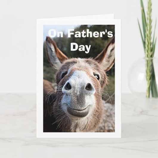 CARTE FÊTE DES PÈRES DONKEY-TU AIMÉ (Devant)