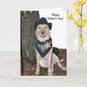 Carte Fête des pères drôle (Fleur jaune)