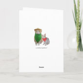 Carte Fête des pères drôle de chat (Dos)