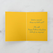 Carte Fête des pères drôle de couple modifiable (Intérieur)