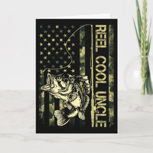 Carte Fête des Pères Drôle Pêcheur Bobine Cool Oncle Pêc