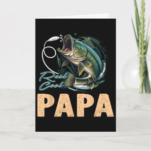 Carte Fête des Pères Drôle Pêcheur Papa Cool En train de
