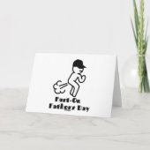 Carte Fête des Pères drôle petant (Dos)