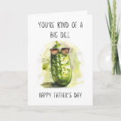 Carte Fête des pères drôle Vous êtes un gros jeu de Dill (Devant)