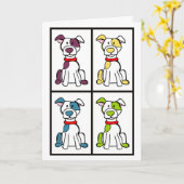 Carte fête des pères - Du chien (Fleur jaune)