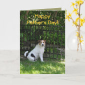 Carte Fête des pères du chien (Fleur jaune)