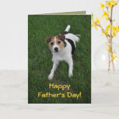 Carte Fête des pères du chien (Fleur jaune)