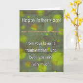 Carte Fête des pères du fils (Fleur jaune)