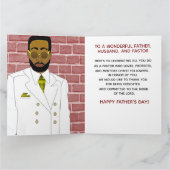 Carte Fête des pères du pasteur afro-américain de costum (Intérieur)