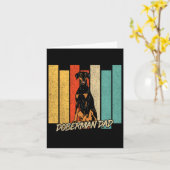 Carte Fête des pères du propriétaire du chien Doberman D (Fleur jaune)