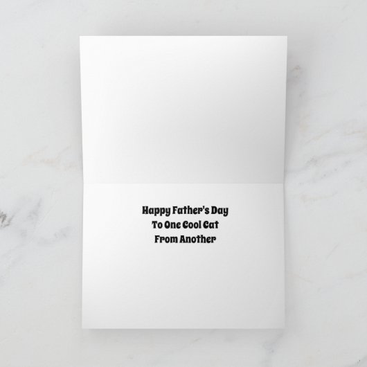 Carte fête des pères d'un chat Cool à un autre (Intérieur)