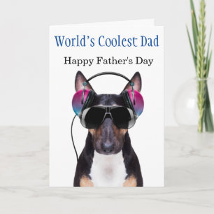 Carte Fête des pères English Bull Terrier Coolest Dad