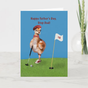 Carte Fête des pères, Étape Papa, Oiseau Humoristique Jo