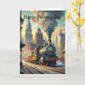 Carte Fête des pères ferroviaire (Fleur jaune)