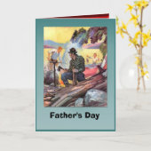 Carte Fête des pères - Feu de camp (Fleur jaune)