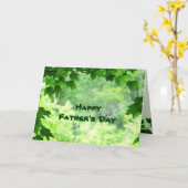 Carte Fête des pères feuillue (Fleur jaune)