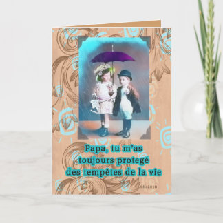 Carte fête des pères française