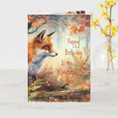 Carte Fête des pères Frère Fier de la nature animale (Fleur jaune)