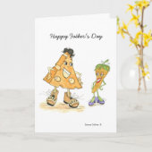 Carte Fête des Pères fromage & poivre (Fleur jaune)