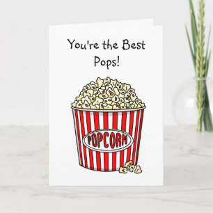 Carte fête des pères   Funny Popcorn Pun