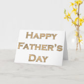 Carte Fête des pères Gold Happy Design de texte (Fleur jaune)