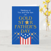 Carte Fête des pères Gold Star Son souvenir (Fleur jaune)