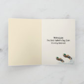 Carte Fête des pères Golden Retriever et Ducks (Intérieur)
