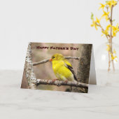 Carte Fête des pères Goldfinch (Fleur jaune)